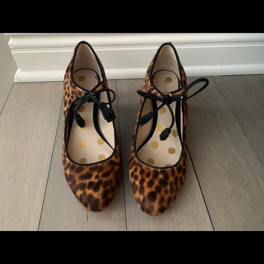 Boden Leopard Print Leather Heels